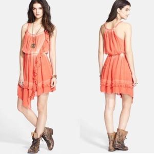 NWT Free People Orange Tie Dye Aphrodite Dress S